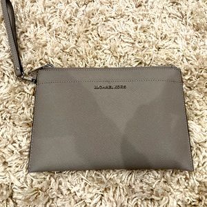 Michael Kors grey wristlet
